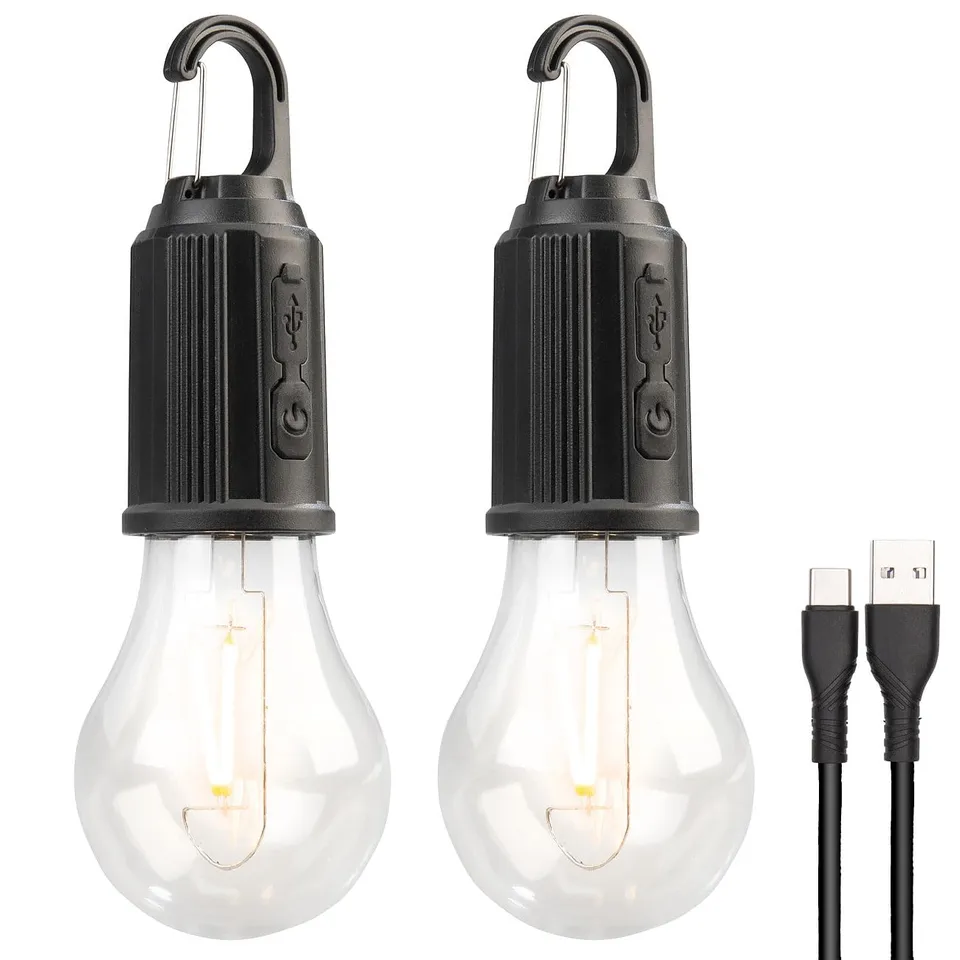 Lunartec Leuchtmittel LED Akku Glühbirne 120 lm 2er Set