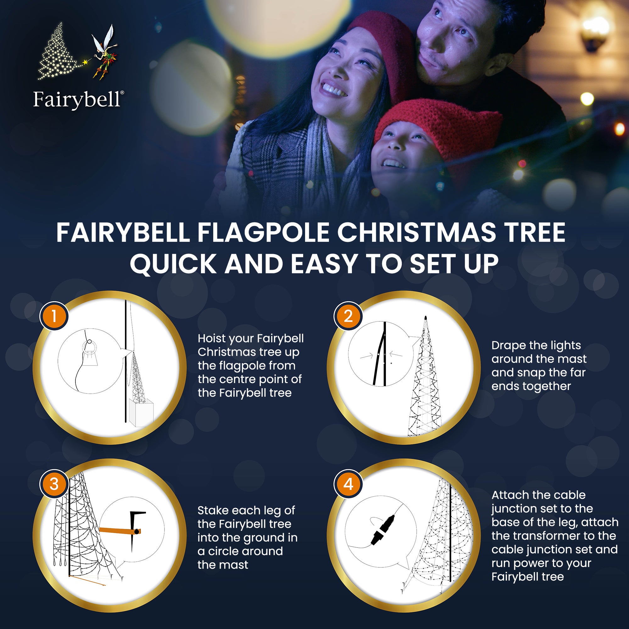 Fairybell Standard 6 Meter 1200 LED Weihnachtsbaum Twinkle