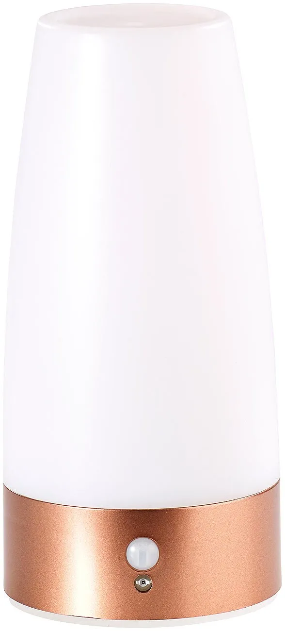 Lunartec LED-Tischlampe mit Bewegungsmelder warmweiß Batterie