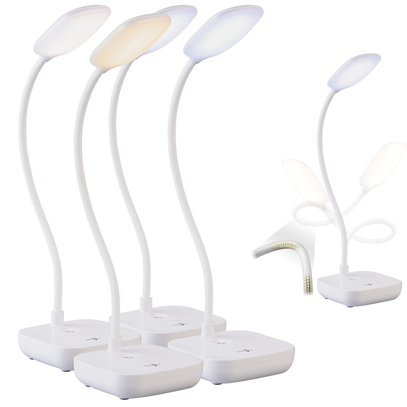 Lunartec Akku-Schreibtischleuchte CCT 4er-Set 245lm