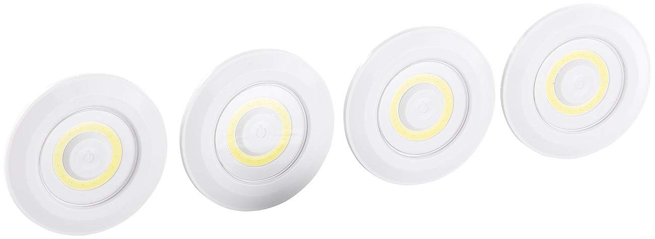 Lunartec Innenbeleuchtung UBL-16.w Spots 4er-Set Batterie