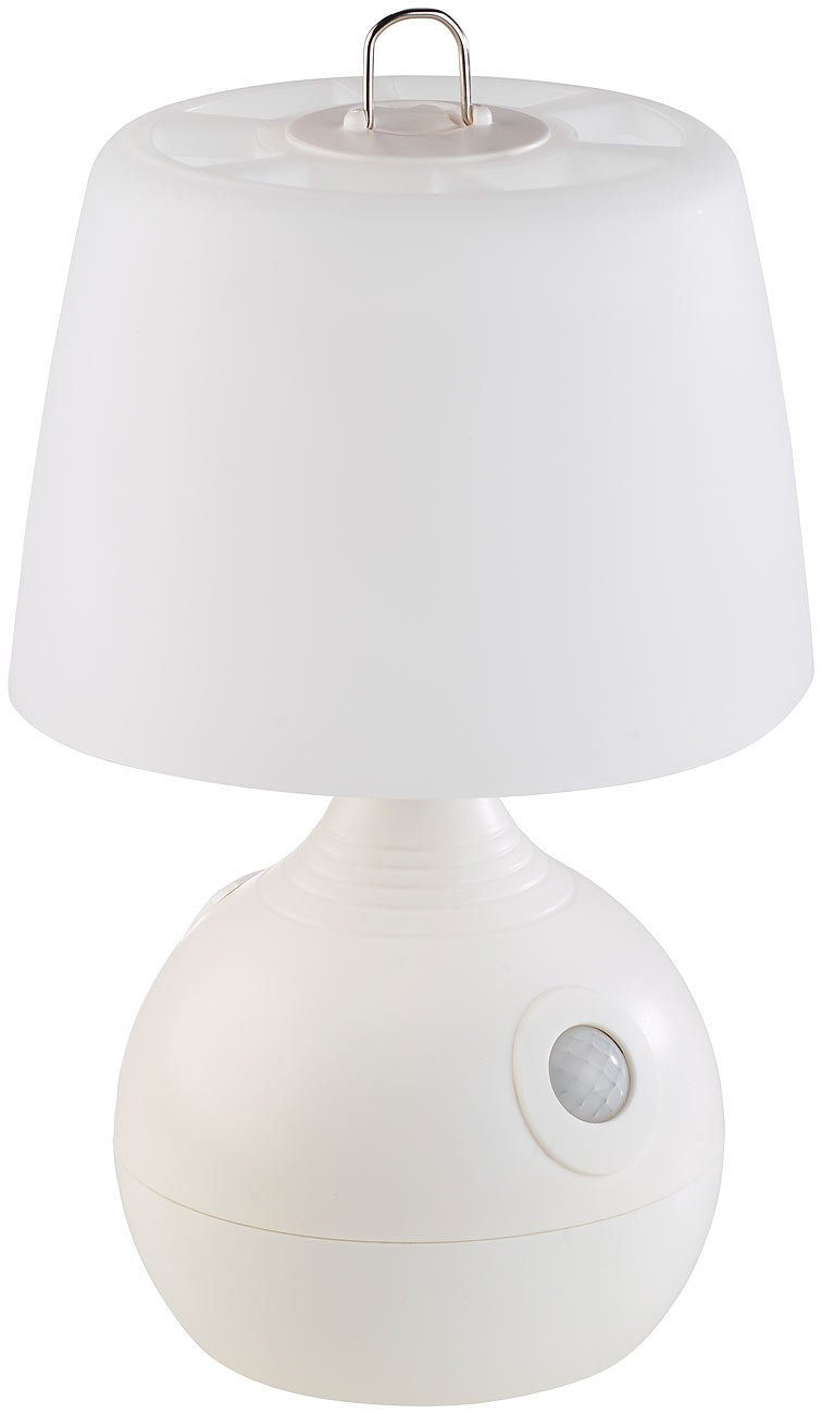 Lunartec Innenbeleuchtung LED-Tischlampe PIR-Sensor 2er-Set