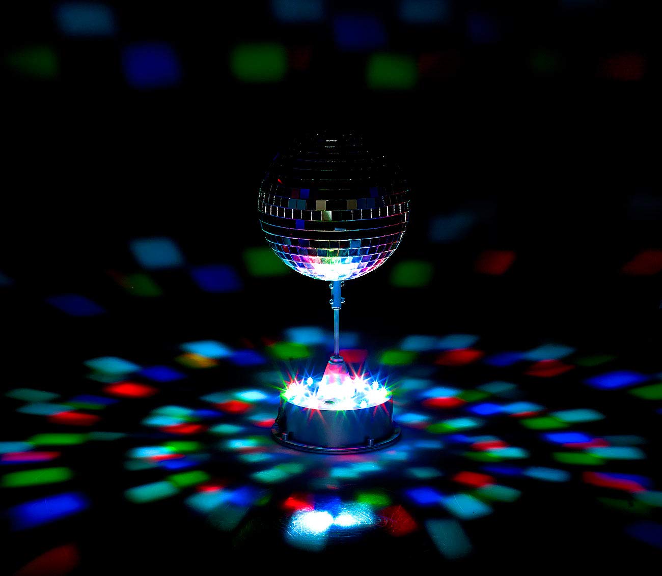 Lunartec Licht-Dekoration Diskokugel LED 15cm batteriebetrieben