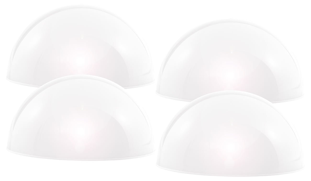 Lunartec Licht-Dekoration Solar-Halbkugel weiß 4er-Set 20 cm