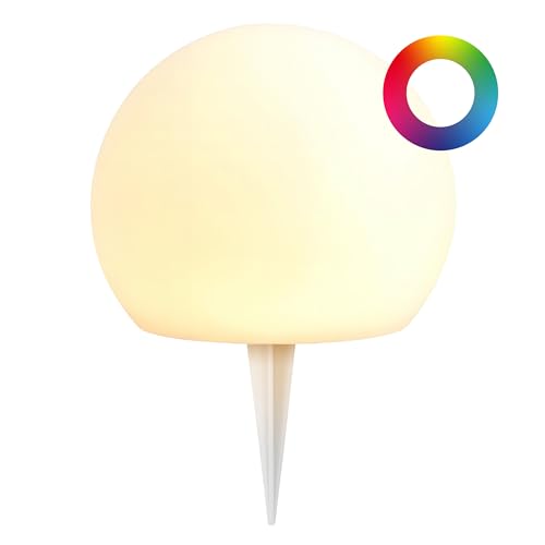 Bonetti Solar Kugelleuchte Garten 15cm warmweiß RGB