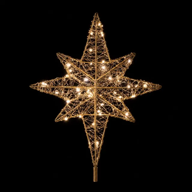 Fairybell Spitzenstern Gold Weihnachtsstern warmweiß 40 cm
