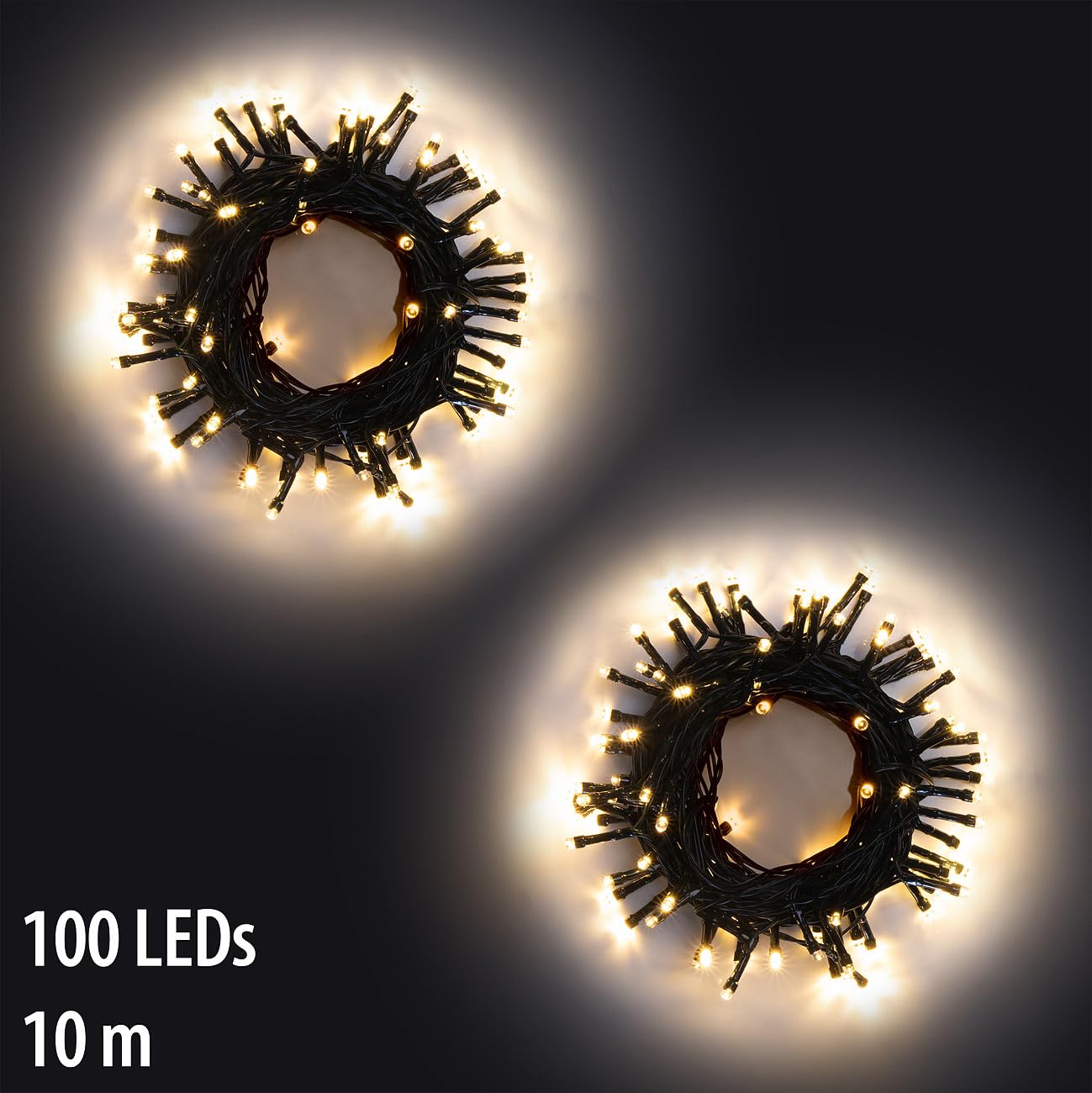 Lunartec Licht-Dekoration LED-Lichterkette 10m warmweiß 2er-Set