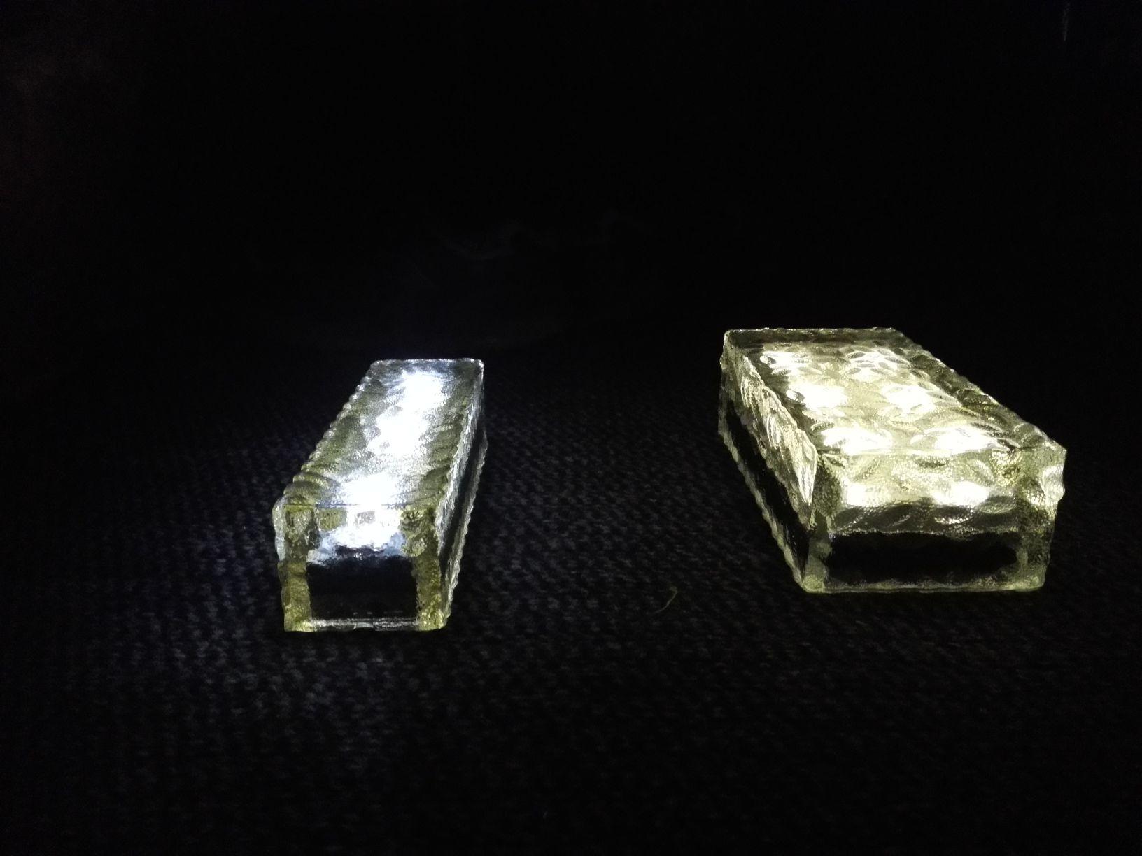 Lunartec Solar-Glasbaustein LED warmweiß 19,5 cm