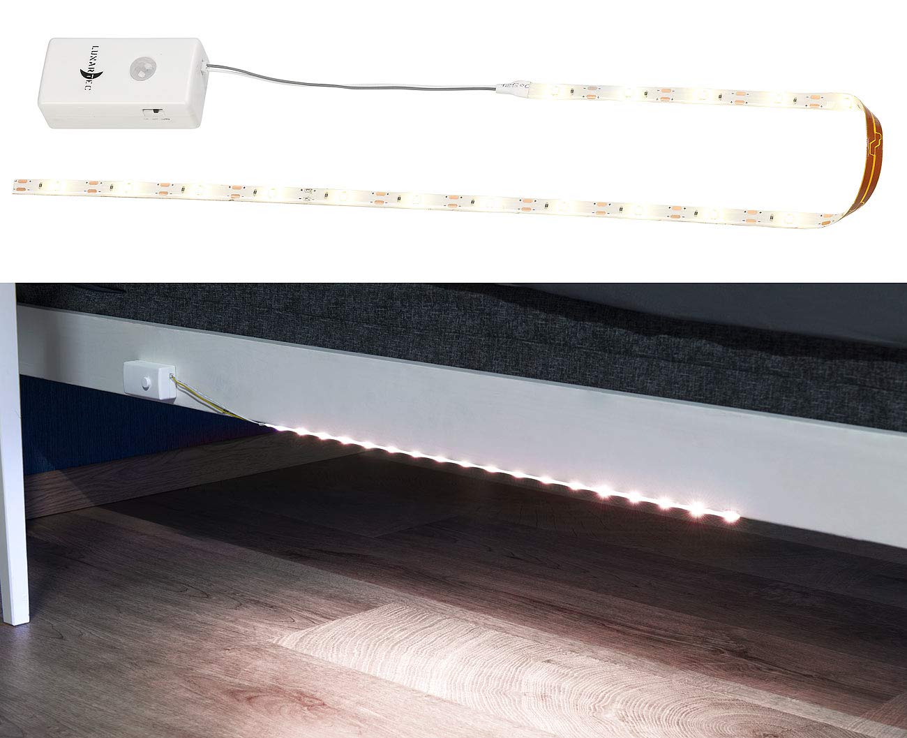 Lunartec Leuchtmittel LED-Streifen 2er-Set 100 cm mit Bewegungsmelder