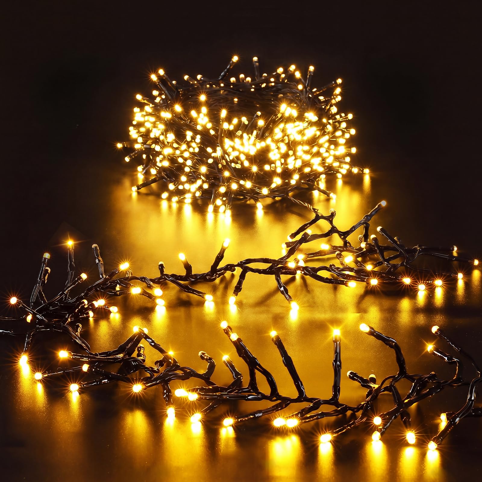 elktry Cluster Lichterkette 10 m 1000 LED warmweiß