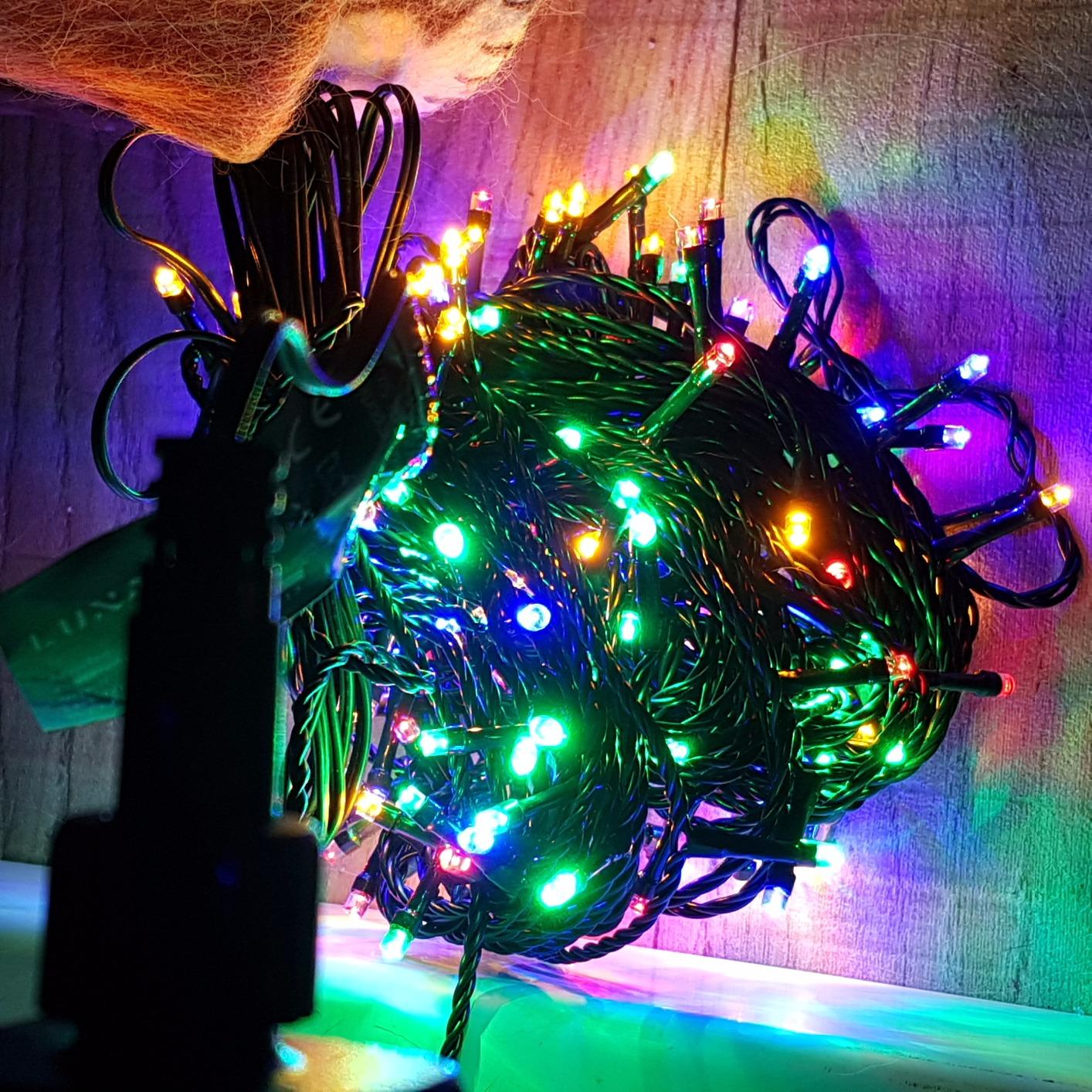 Lunartec Lichterkette 160 LEDs 16m bunt IP44 Netzteil