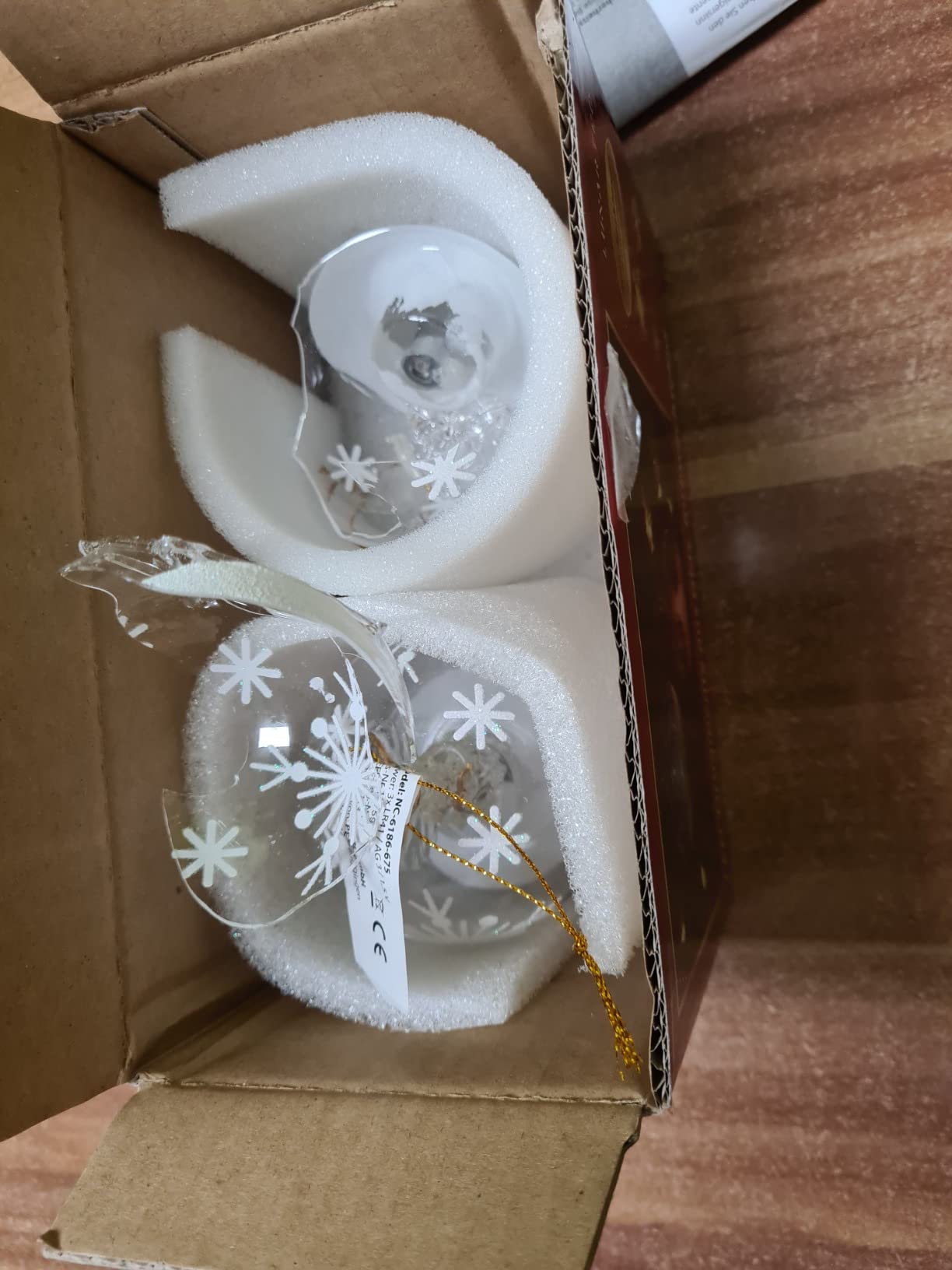 Lunartec Weihnachtskugeln LED-Glas 2er-Set Farbwechsel