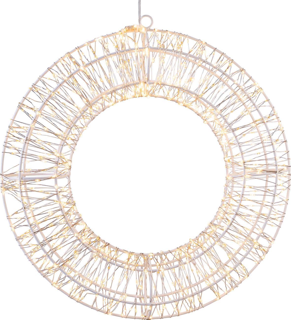 Lunartec Licht-Dekoration Lichterkranz 38cm 960 LED warmweiß