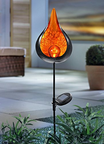 Bonetti Solar Lights Gartenstecker 3er-Set 93 cm Glaskugel