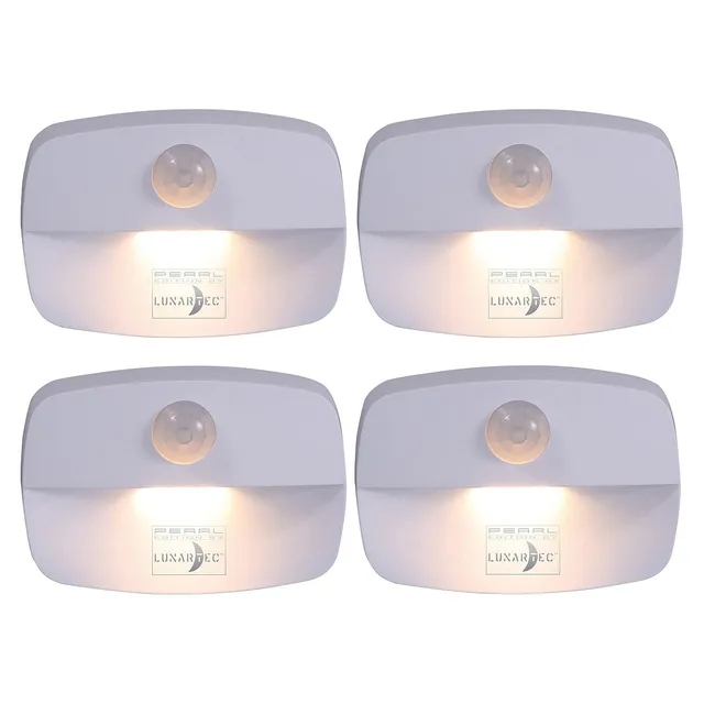 Lunartec Innenbeleuchtung LED-Nachtlicht 4er-Set warmweiß