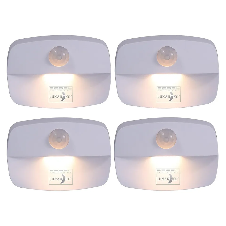 Lunartec Innenbeleuchtung LED-Nachtlicht 4er-Set warmweiß