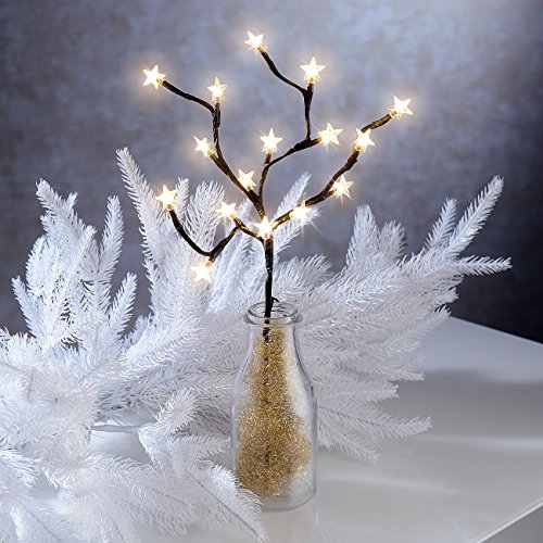 Lunartec LED-Lichterzweig 16 Sterne 44 cm batteriebetrieben