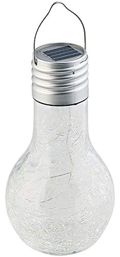 Lunartec Leuchtmittel Solar-Glühbirne Crackle warmweiß 4er-Set