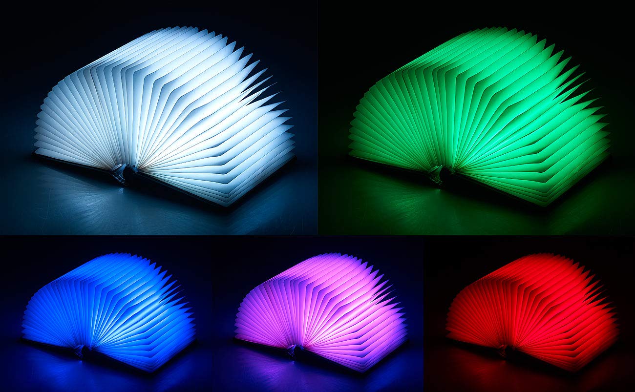 Lunartec Innenbeleuchtung LED-Buchleuchte 5 Farben Batterie 0,2W