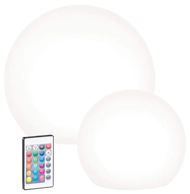 Lunartec Licht-Dekoration Solar-Leuchtkugel 20+30cm RGB 2er