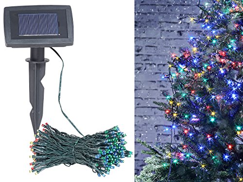 Lunartec Solar Lichterkette bunt 100 LEDs 10 m IP44 Timer