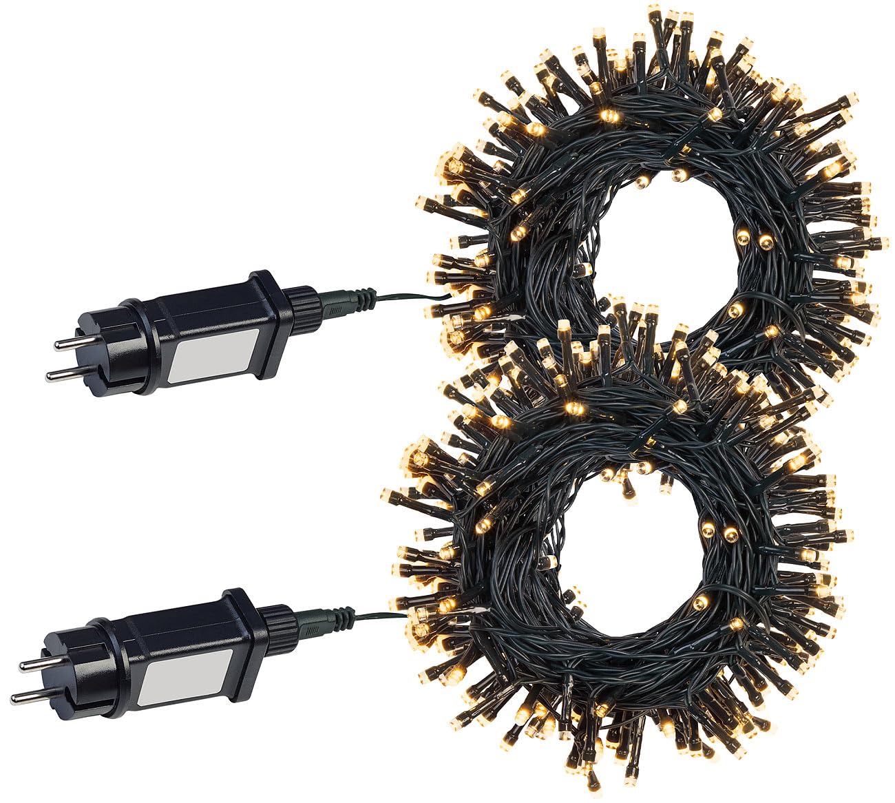 Lunartec Licht-Dekoration WLAN-Lichterkette 32m warmweiß 2er-Set