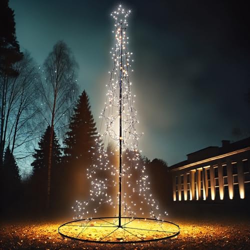 Lunartec Licht-Dekoration LED-Metall-Tannenbaum 250cm 740 LEDs