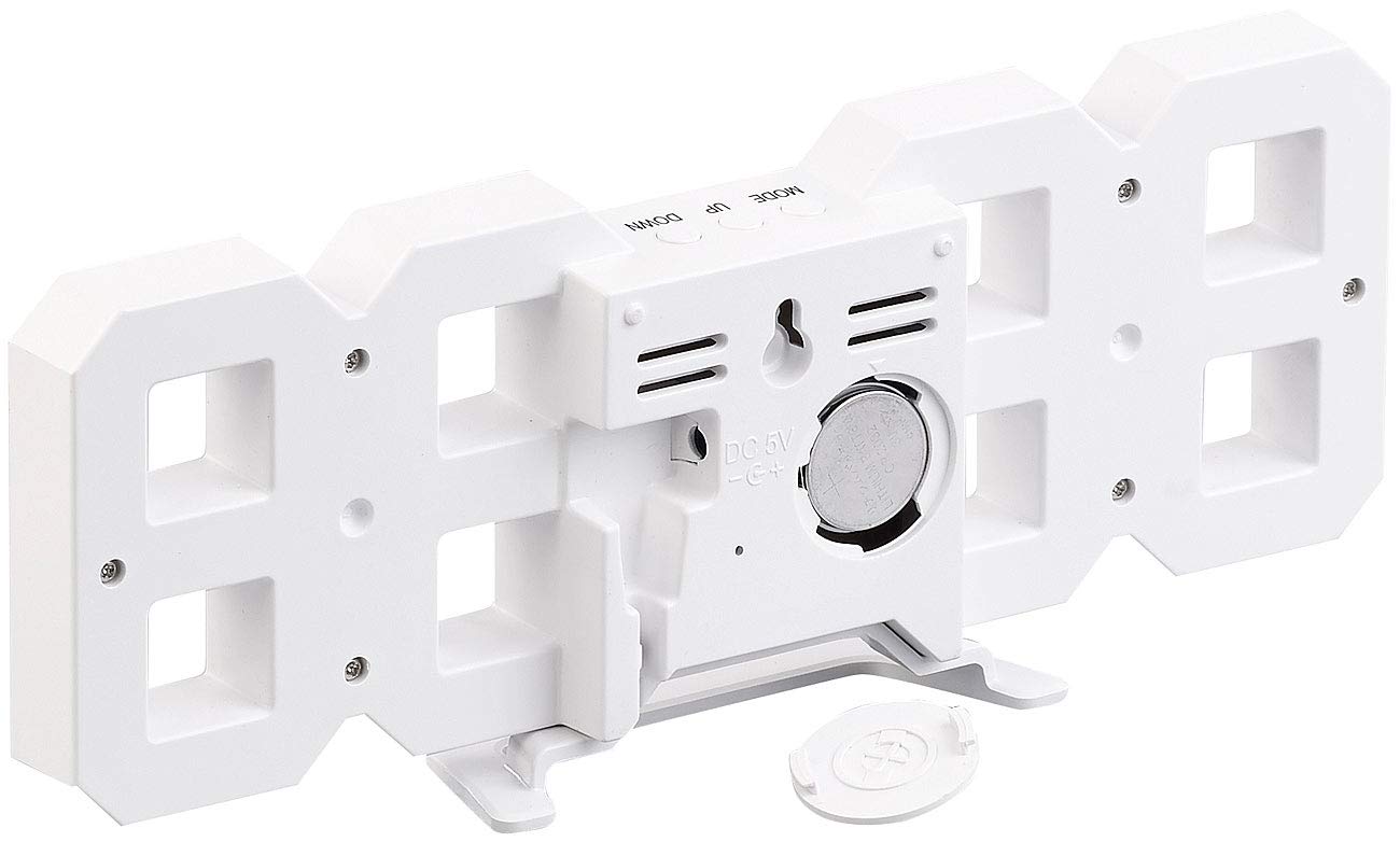 Lunartec LED-Tischuhr Wanduhr große Ziffern 21,5 cm mit Wecker