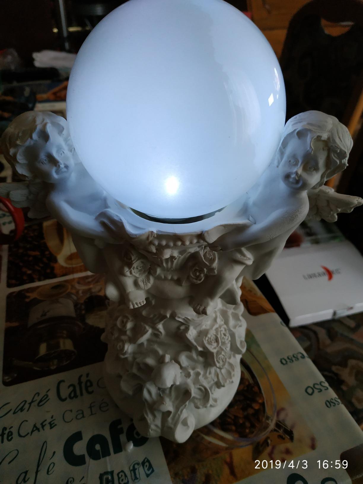 Lunartec Licht-Dekoration Engel mit Solar-LED-Kugel 24cm