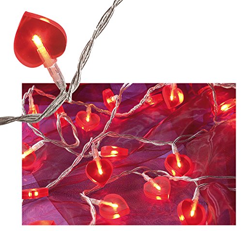 Lunartec Licht-Dekoration Herz Lichterkette 20 Herzen 340cm rot