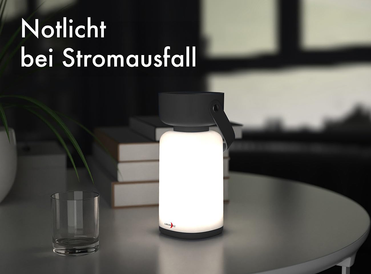 Lunartec Taschenlampen LED-Campingleuchte schwarz dimmbar