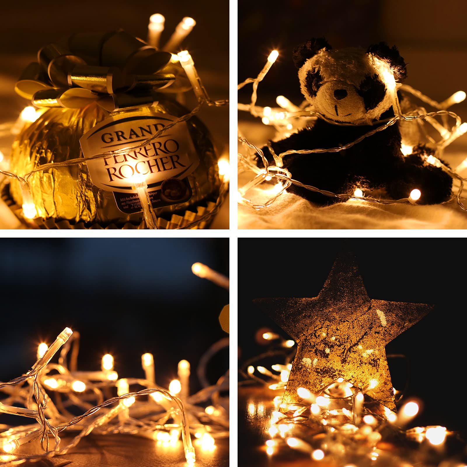 Koopower Battery Operated Fairy Lights Lichterkette warmweiß 2er-Pack