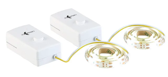 Lunartec LED-Streifen Batterie 60cm 2er-Set Tageslichtweiß