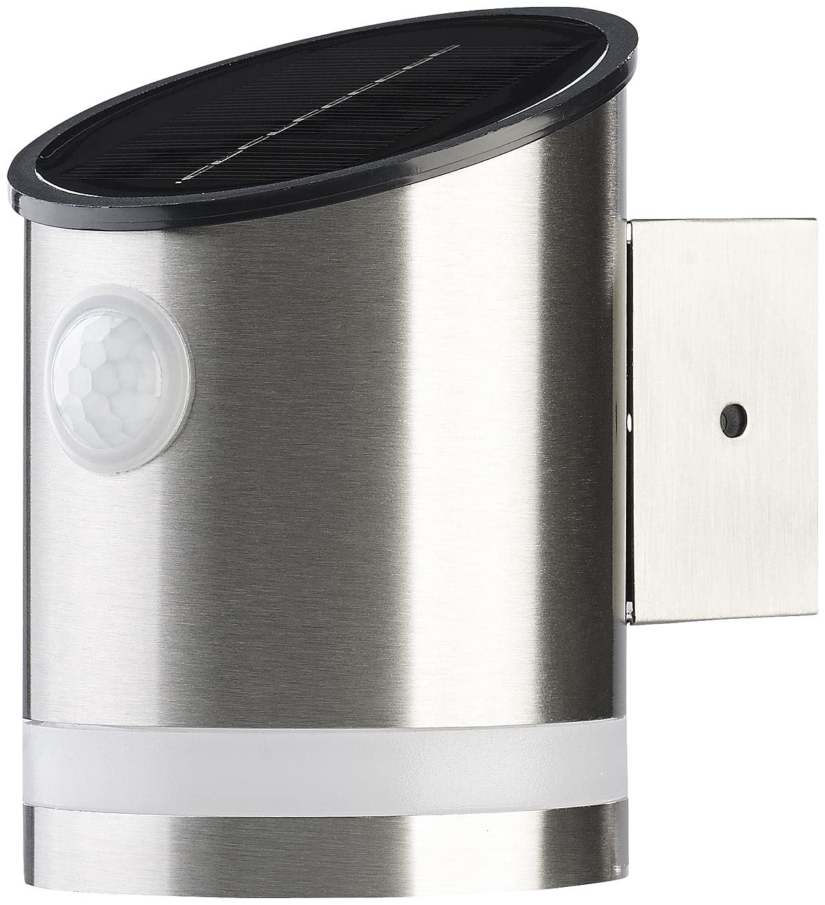 Lunartec Außenbeleuchtung WL-140.solar LED-Wandleuchte 2er-Set Edelstahl
