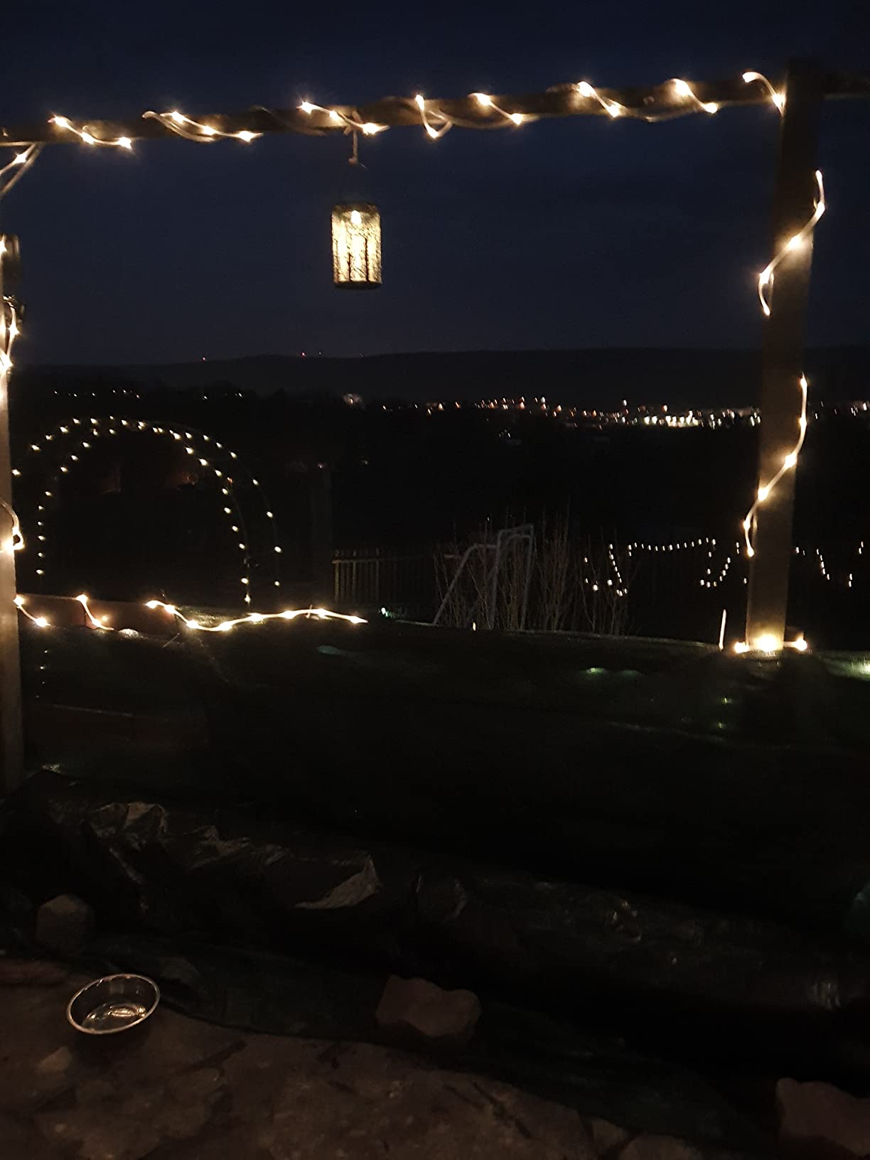 Bxroiu Lichterkette Solar 10m 100 LED warmweiß 2 Stück
