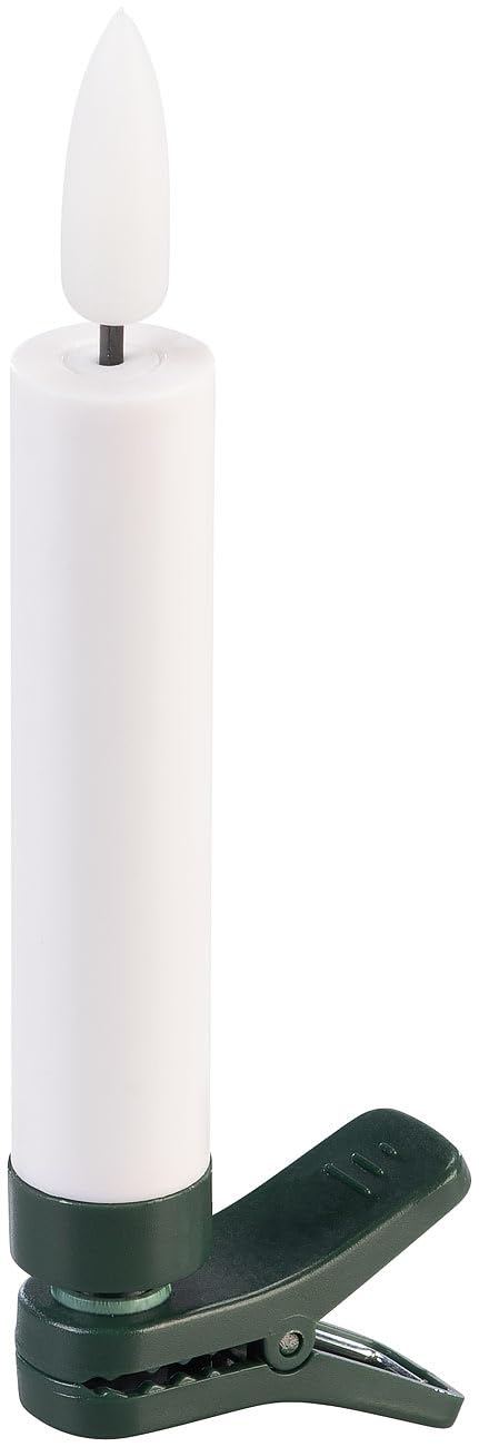 Lunartec Christbaumbeleuchtung LED-Kerzen 10er-Set weiß