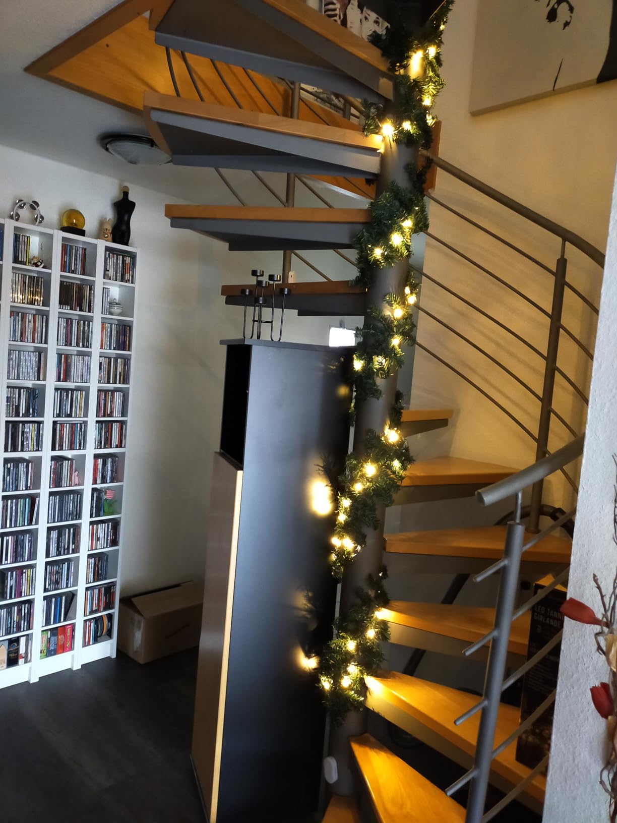 Bonetti LED Lichterketten Tannengirlande 5 m 80 LEDs warm-weiß