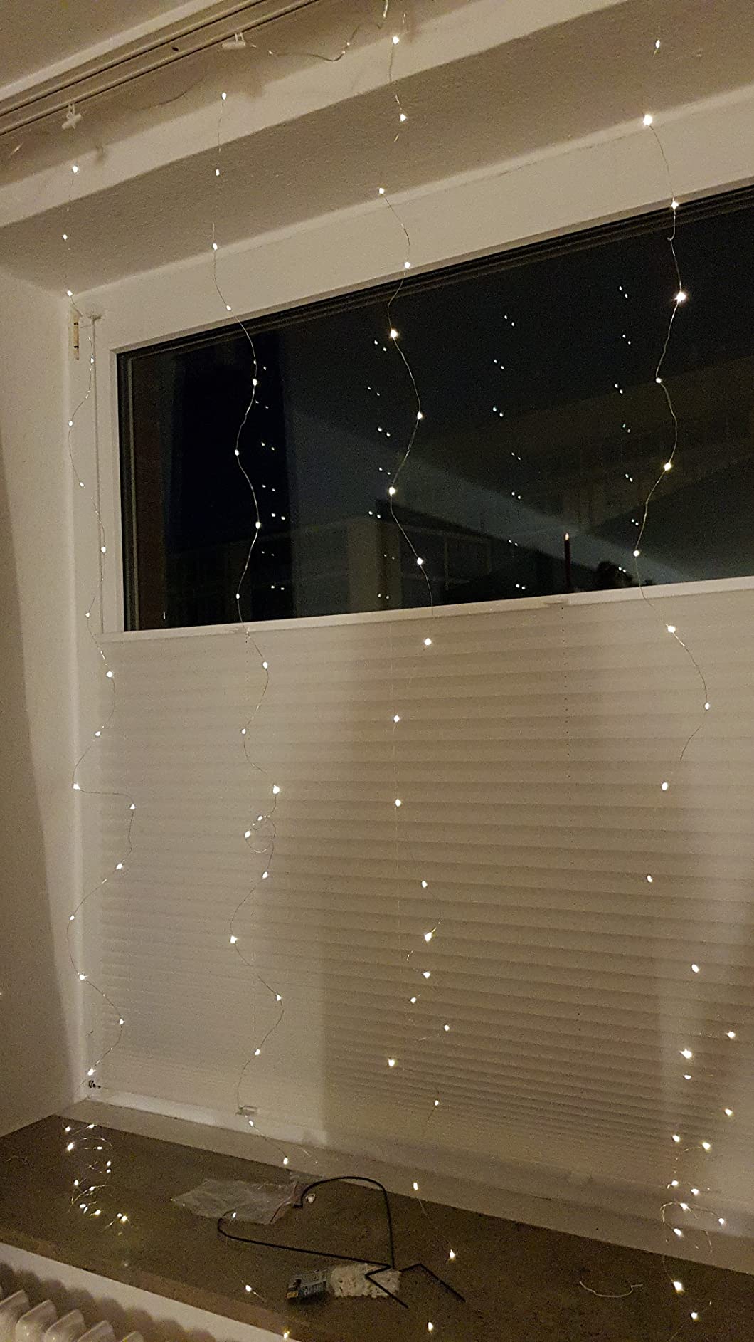 Lunartec Licht-Dekoration LED-Lichtervorhang warmweiß 3x3m 2er-Set