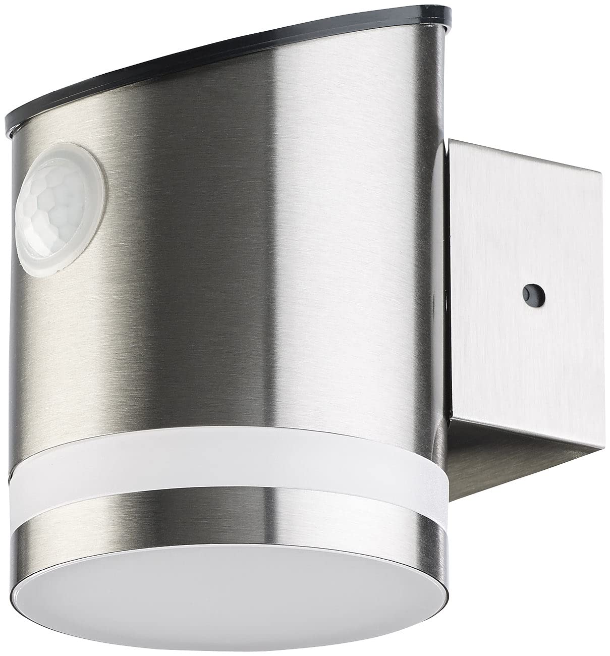 Lunartec Außenbeleuchtung Solar-Wandleuchte Edelstahl 50lm IP44