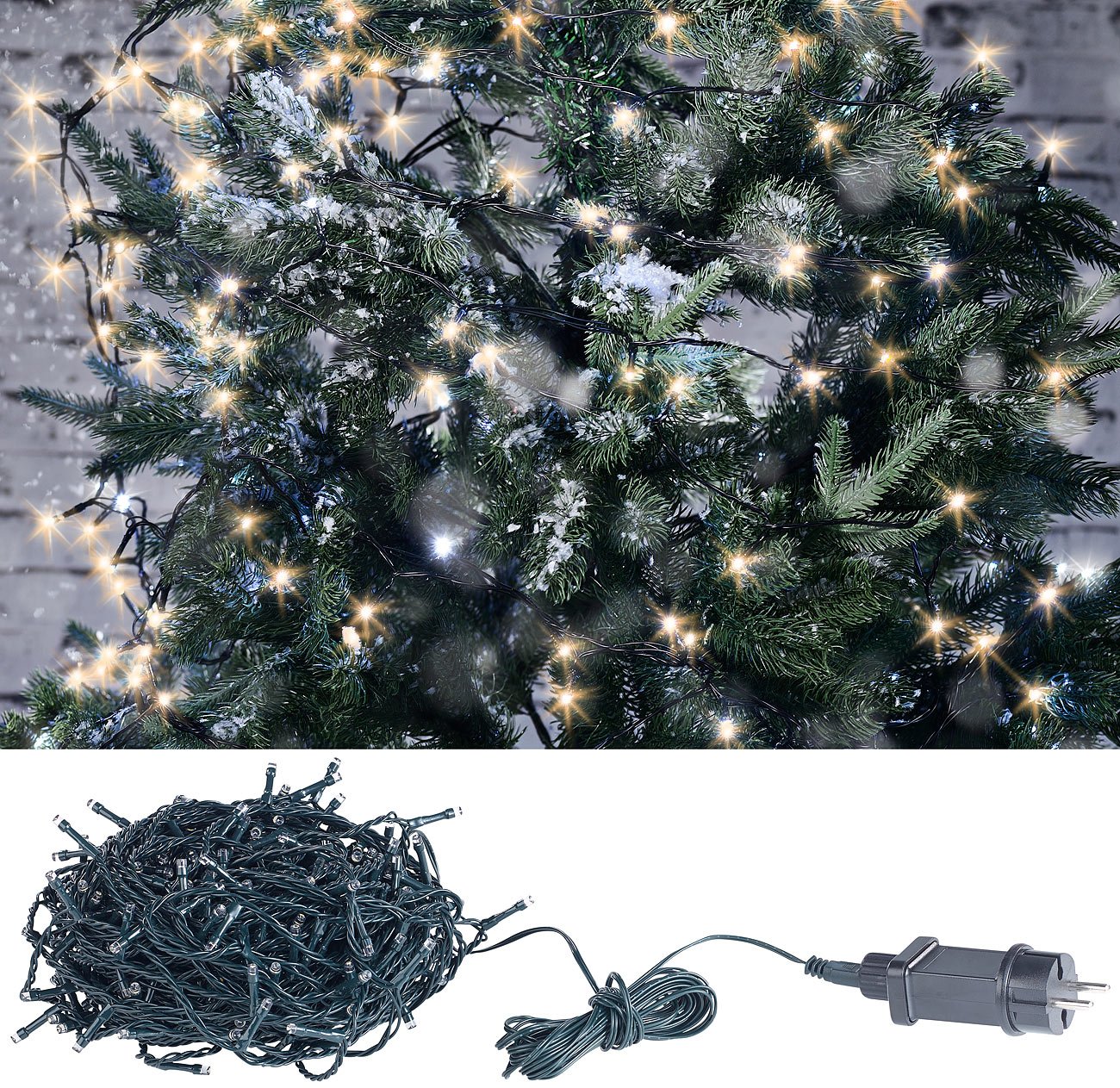 Lunartec Licht-Dekoration LED-Lichterkette 320 LED 32m warmweiß