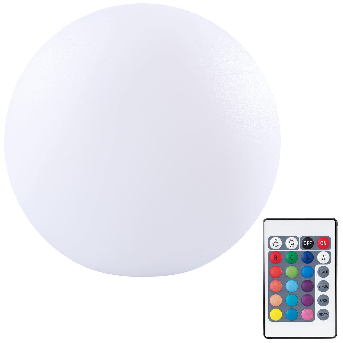 Lunartec Licht-Dekoration Leuchtkugel Akku Ø20cm RGBW IP54