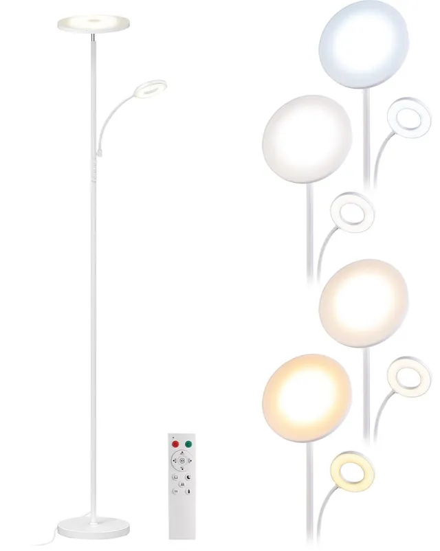 Lunartec Innenbeleuchtung LED-Stehlampe weiß 175 cm dimmbar
