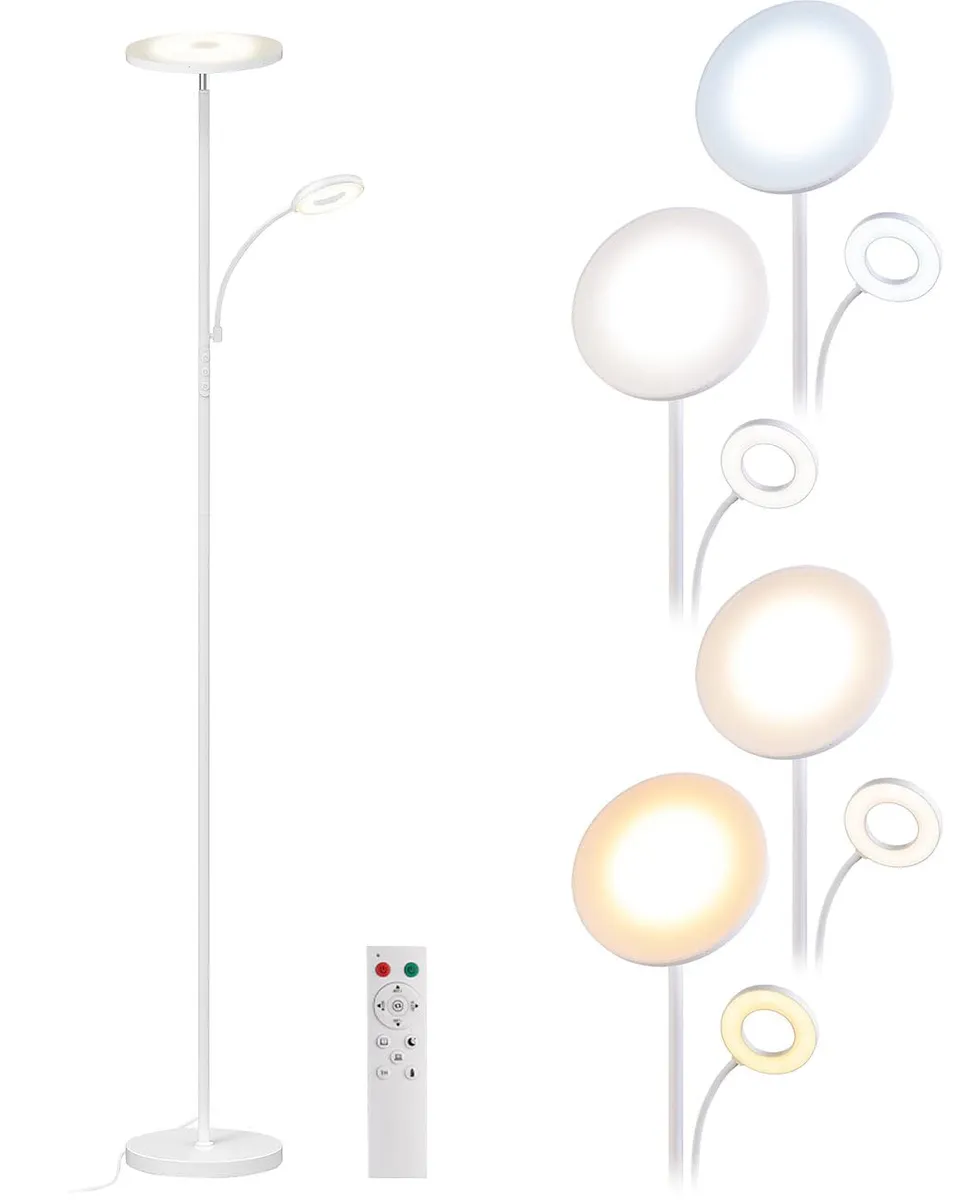 Lunartec Innenbeleuchtung LED-Stehlampe weiß 175 cm dimmbar