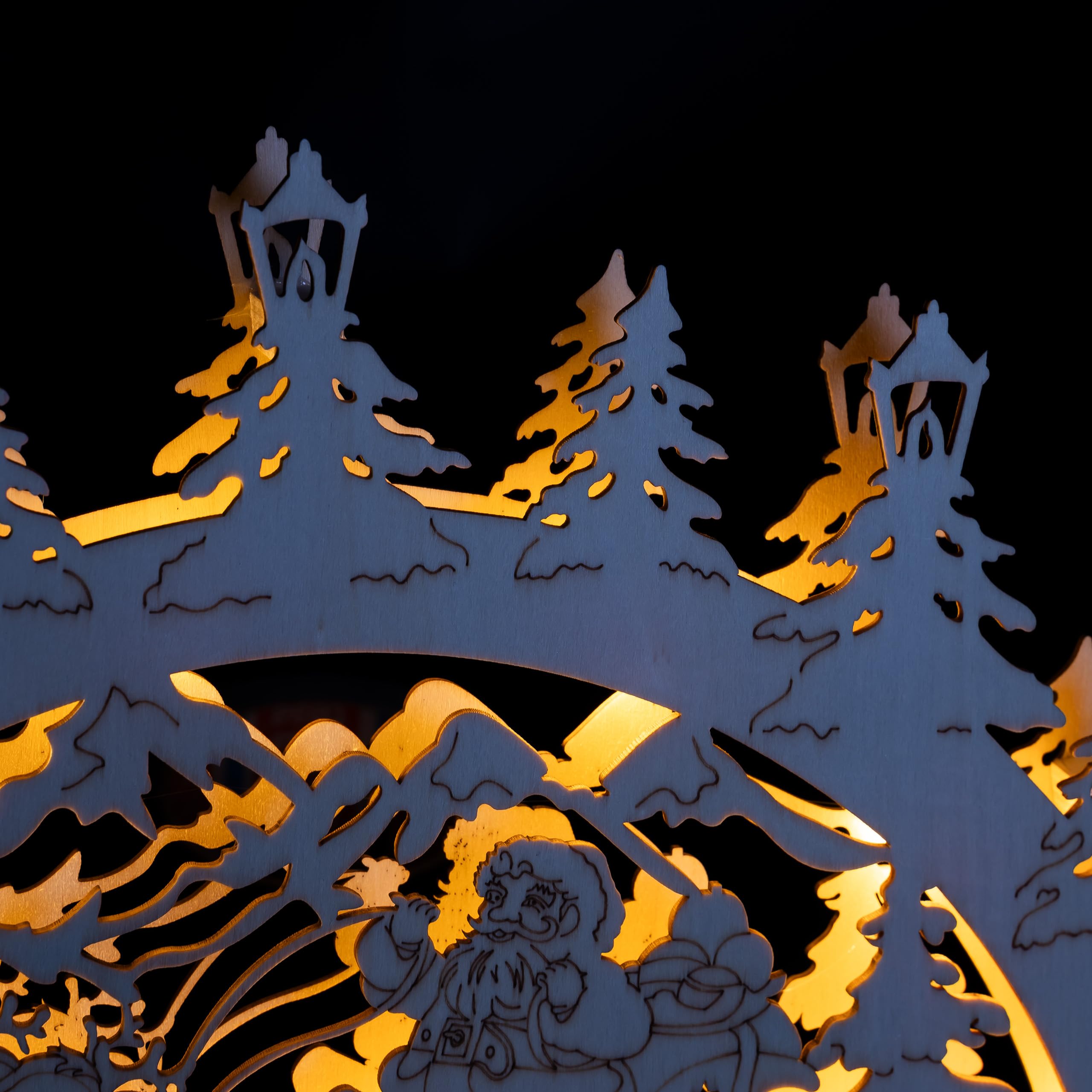 Bonetti Light Arches Lichterbogen Weihnachtsmann Holz 10 LED