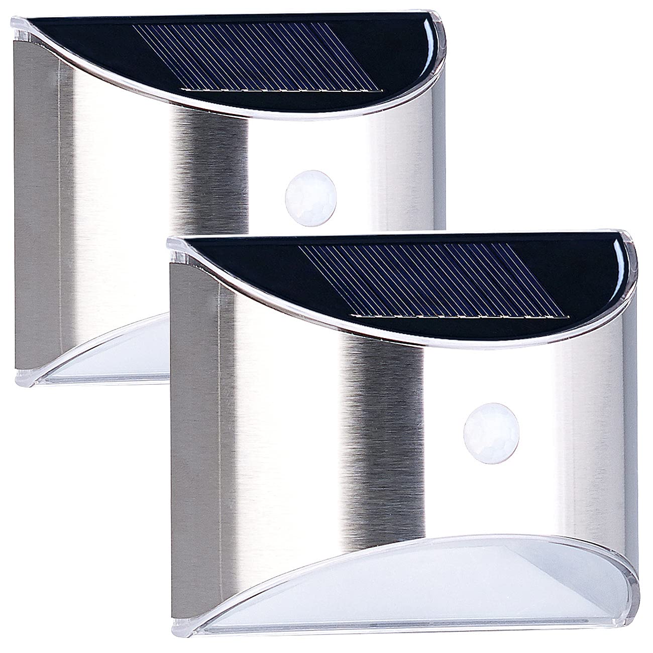 Lunartec Außenbeleuchtung Solar-Wandleuchte WL-130 4er-Set