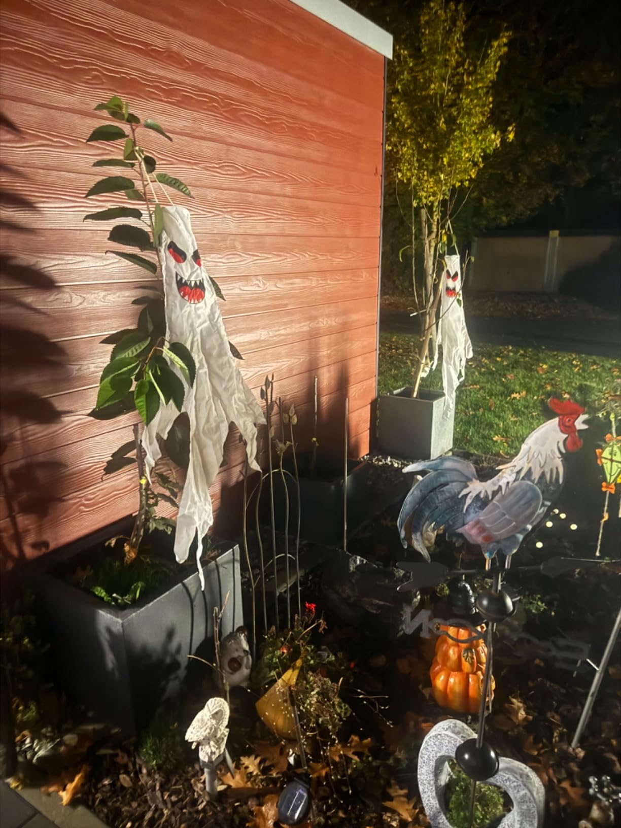 Qedertek Lighting Halloween-Geister Windsack 120cm 2er-Set LED