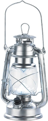 Lunartec LED-Sturmlampe silbern dimmbar 42 lm batteriebetrieben