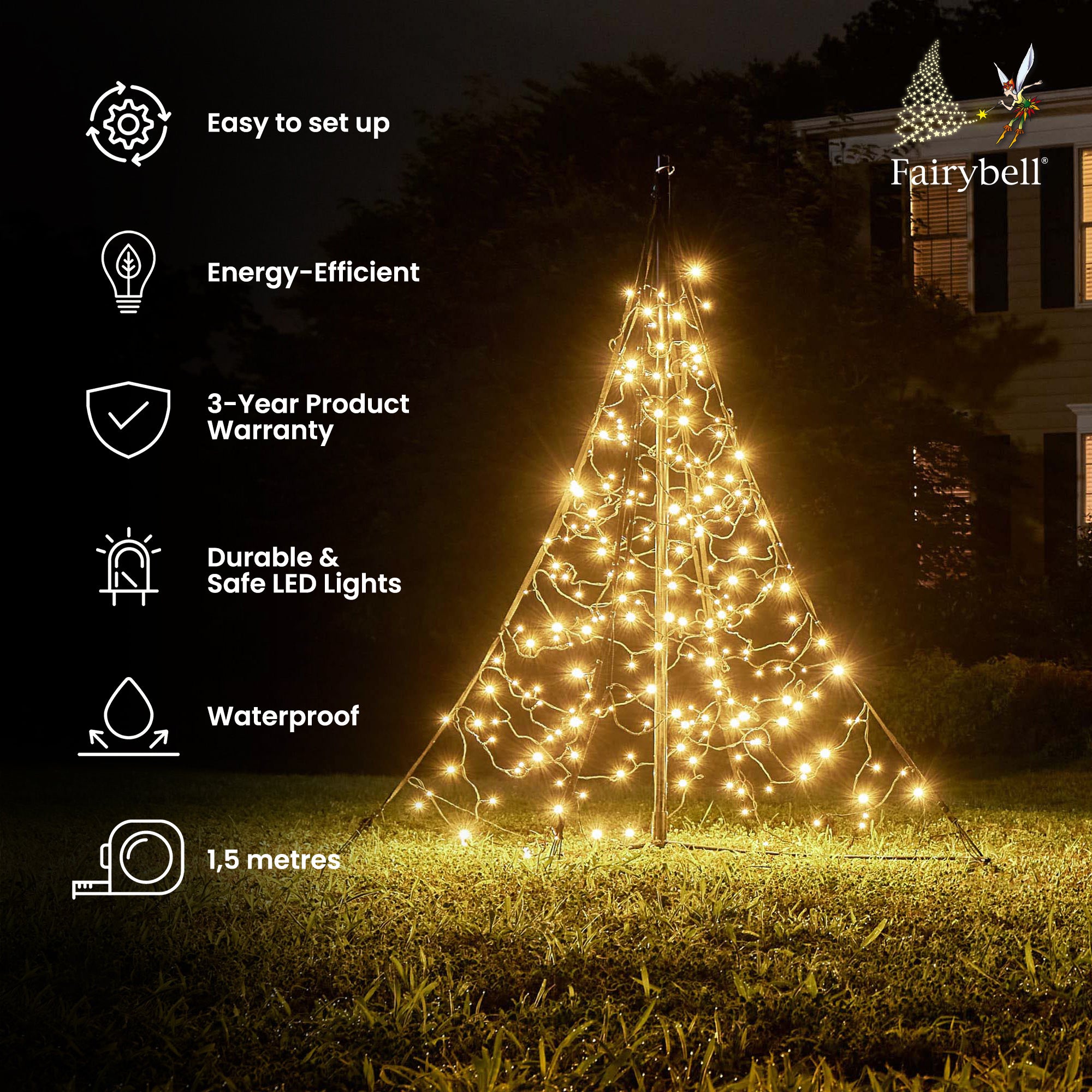 Fairybell All-Surface 1,5 m Lichterbaum 240 LED Twinkle