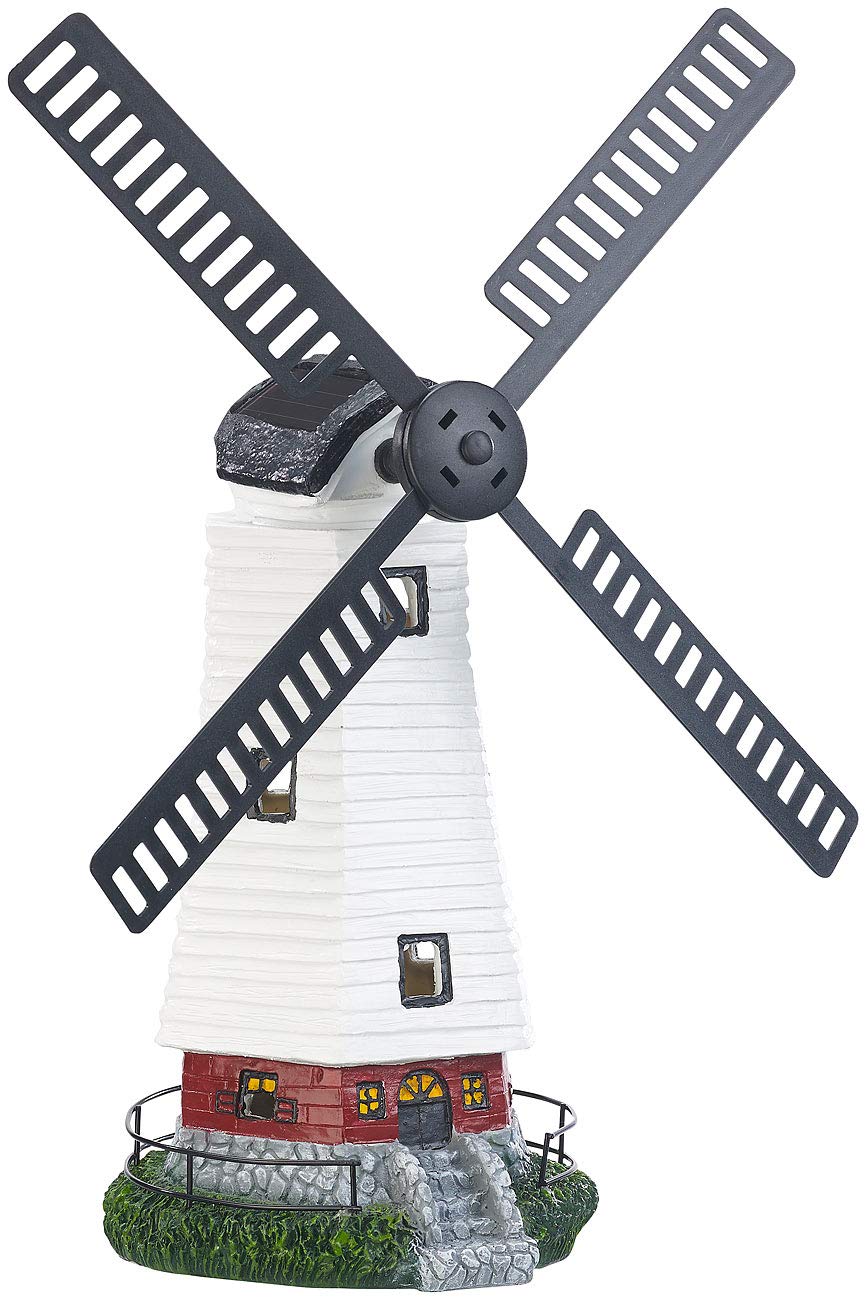 Lunartec Licht-Dekoration Solar-Windmühle mit LED 32cm 2er-Set