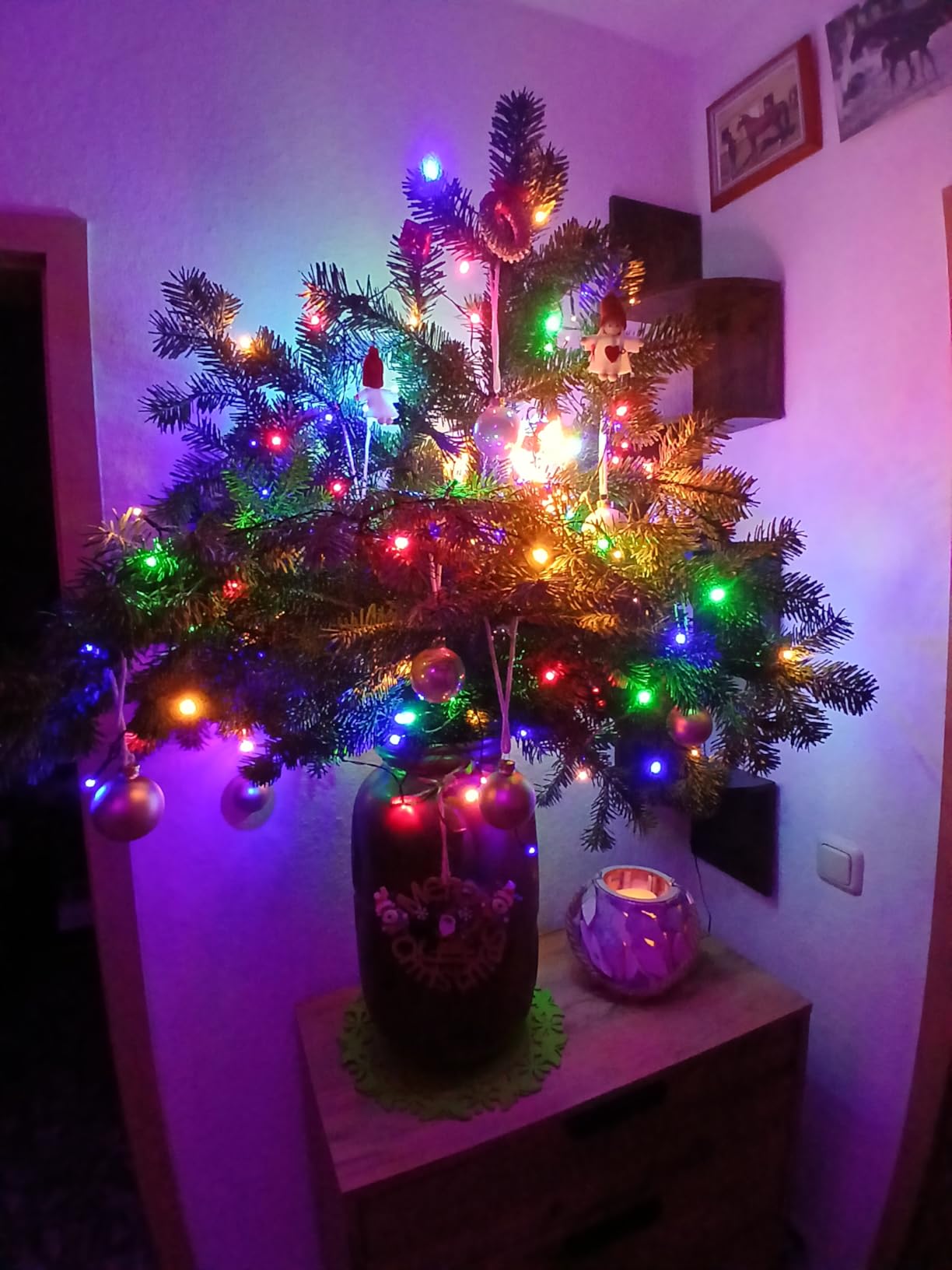 Qedertek Lighting 240 LED Christbaumbeleuchtung warmweiß 2,4m